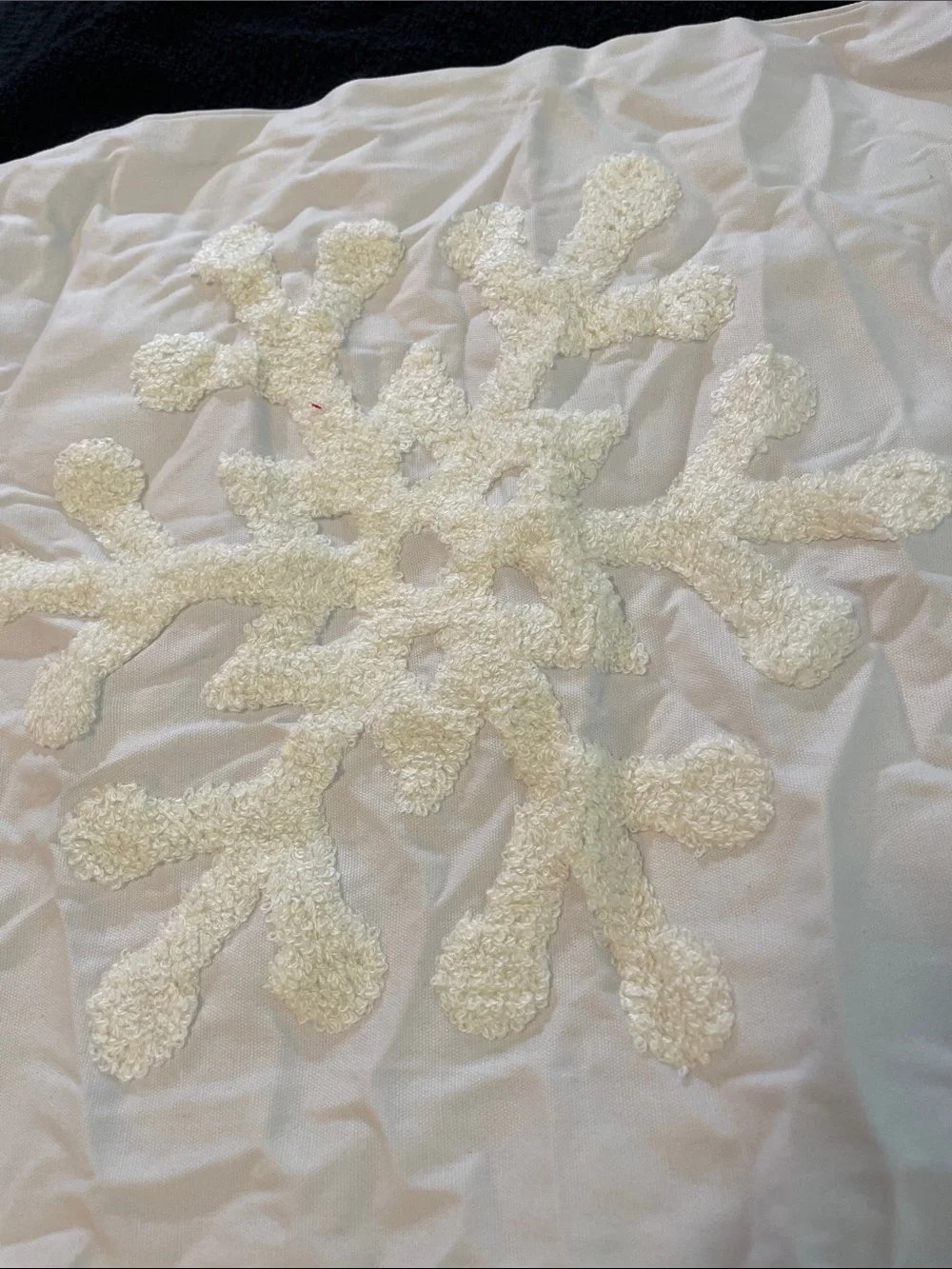 White textured, tonal, snowflake Accent Pillow Covers - nwt